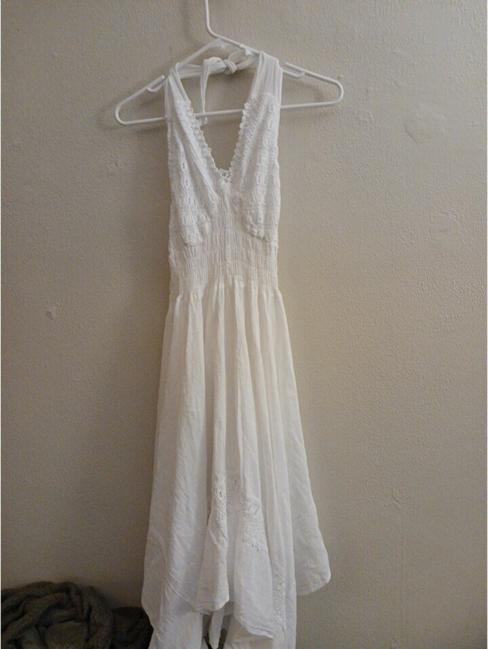 Cotton Collection Dress Asymmetrical Basque NEW Size Medium Crochet Coquette